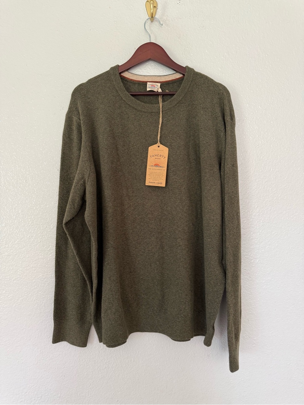 New Faherty Men’s Jackson Crew Sweater Size: XXL